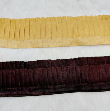 Silk Pleated Lace Trim, Decorative Trim, Trim by 3 Yards